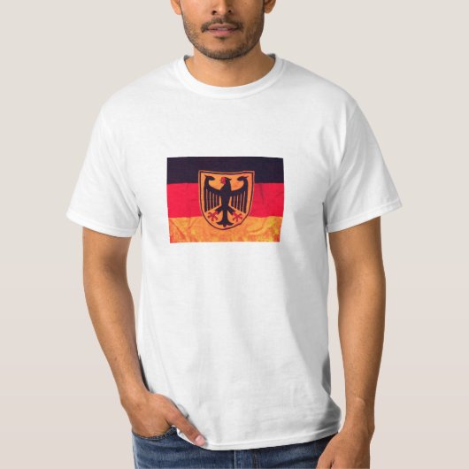 Beunruhigte deutsche Flagge T-Shirt (Vorderseite)