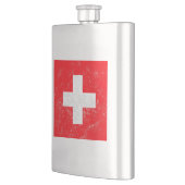 Beunruhigte die Schweiz-Flagge Flachmann (Links)