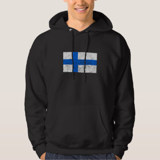 Beunruhigte Finnland-Flagge Hoodie