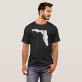Beunruhigte Florida-Staats-Kontur T-Shirt (Vorne ganz)