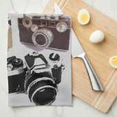 beunruhigte Fotografphotographie Retro Kamera Handtuch (Viertel Falte)