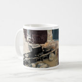 beunruhigte Fotografphotographie Retro Kamera Kaffeetasse (Vorderseite Links)