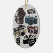 beunruhigte Fotografphotographie Retro Kamera Keramikornament (Links)