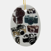 beunruhigte Fotografphotographie Retro Kamera Keramikornament (Hinten)