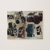 beunruhigte Fotografphotographie Retro Kamera Puzzle (Horizontal)