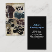 beunruhigte Fotografphotographie Retro Kamera Visitenkarte (Vorne/Hinten)
