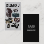 beunruhigte Fotografphotographie Retro Kamera Visitenkarte (Vorne/Hinten)