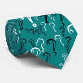 Beunruhigte Fragezeichen-Bindung weiß, schwarz, Krawatte (Gerollt)