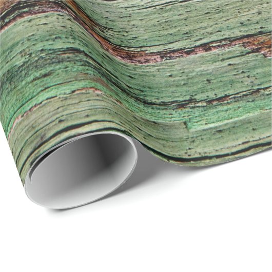 Beunruhigte gealterte hölzerne Korn Boho Geschenkpapier (Rolleneckpunkt)