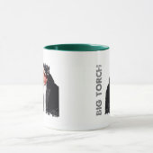 Beunruhigte Grenze 2 versah Wecker-Tasse mit Tasse (Zentrum)