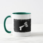 Beunruhigte Grenze 2 versah Wecker-Tasse mit Tasse (Links)