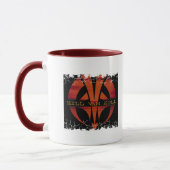 Beunruhigte Grenze - 2 versahen Wecker-Tasse mit Tasse (Links)
