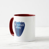 Beunruhigte Grenze - 2 versahen Wecker-Tasse mit Tasse (Vorderseite Links)