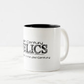 Beunruhigte Grenze - 2 versahen Wecker-Tasse mit Zweifarbige Tasse (VorderseiteRechts)