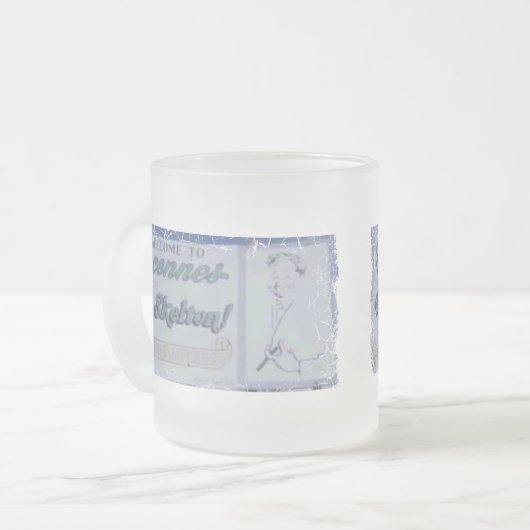 Beunruhigte Grenze Stein - besonders angefertigt Mattglastasse (Vorderseite Links)