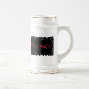 Beunruhigte Grenze Stein Bierglas