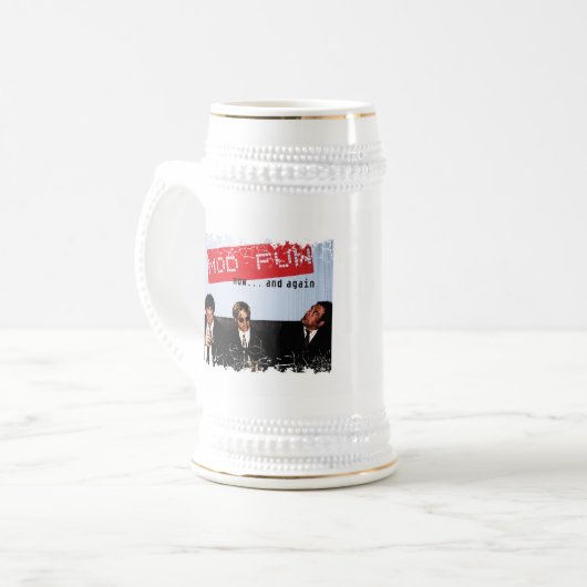 Beunruhigte Grenze Stein Bierglas (Vorderseite Links)