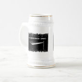 Beunruhigte Grenze Stein Bierglas (Vorderseite Links)