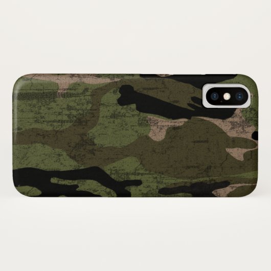 Beunruhigte grüne Camouflage Case-Mate iPhone Hülle (Rückseite (Horizontal))