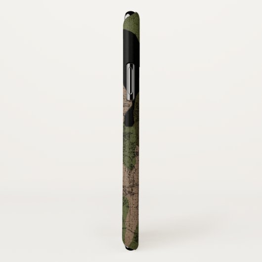 Beunruhigte grüne Camouflage Case-Mate iPhone Hülle (Hinten/Rechts)