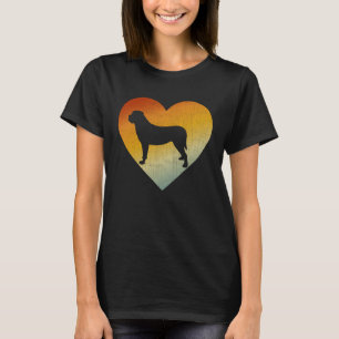 Beunruhigte Herz Retro Stil Männer Frauen Mastiff T-Shirt