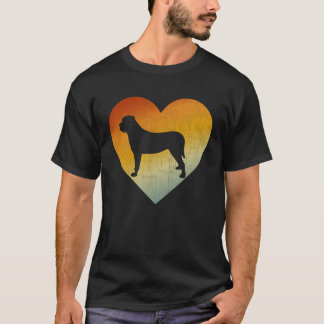Beunruhigte Herz Retro Stil Männer Frauen Mastiff T-Shirt