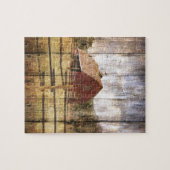 Beunruhigte hölzerne rustikale puzzle (Horizontal)