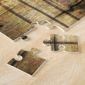 Beunruhigte hölzerne rustikale puzzle (Seite)