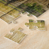 Beunruhigte hölzernes ursprüngliches puzzle (Seite)