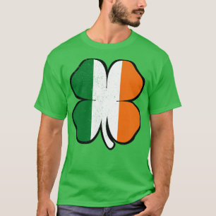Beunruhigte irische Farben Vierblättriges Kleeblat T-Shirt
