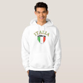 Beunruhigte Italien-Flagge Hoodie (Vorne ganz)