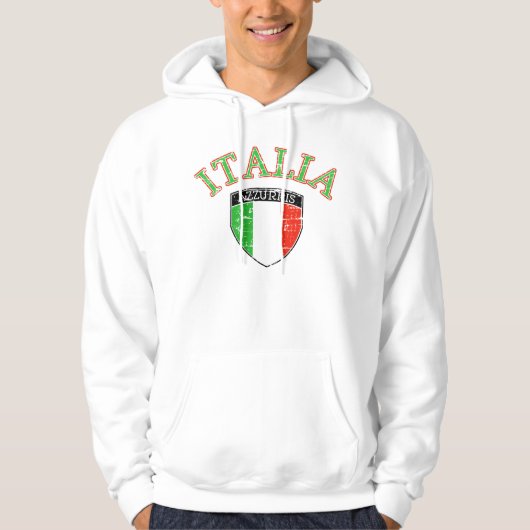 Beunruhigte Italien-Flagge Hoodie (Vorderseite)