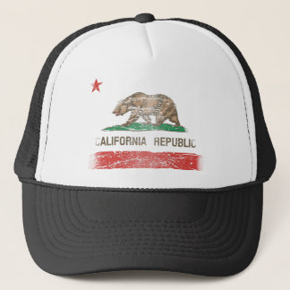Beunruhigte Kalifornien-Republik-Flagge Truckerkappe
