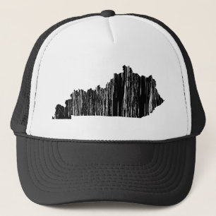 Beunruhigte Kentucky-Staats-Kontur Truckerkappe