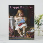 Beunruhigte kleine Mutter Glückwunsch Geburtstag G (Stehend Vorderseite)