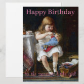 Beunruhigte kleine Mutter Glückwunsch Geburtstag G (Vorne/Hinten)