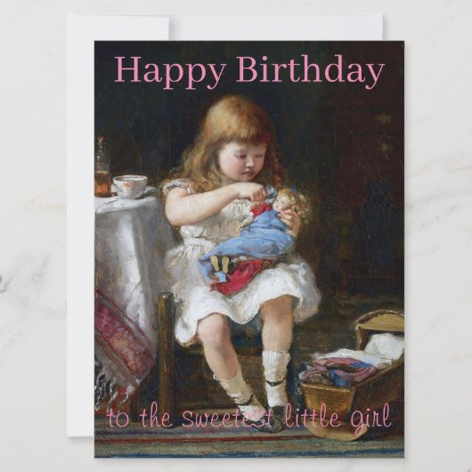 Beunruhigte kleine Mutter Glückwunsch Geburtstag G (Vorderseite)