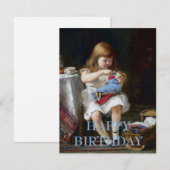 Beunruhigte kleine Mutter mit Puppe (Vorne/Hinten)