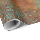 Beunruhigte kupferne metallische Beschaffenheit 23 Geschenkpapier (Rolleneckpunkt)
