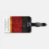 Beunruhigte Landesflaggen | Deutschland Gepäckanhänger (Rückseite horizontal)