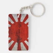 Beunruhigte Landesflaggen | Japan Schlüsselanhänger (Rückseite)