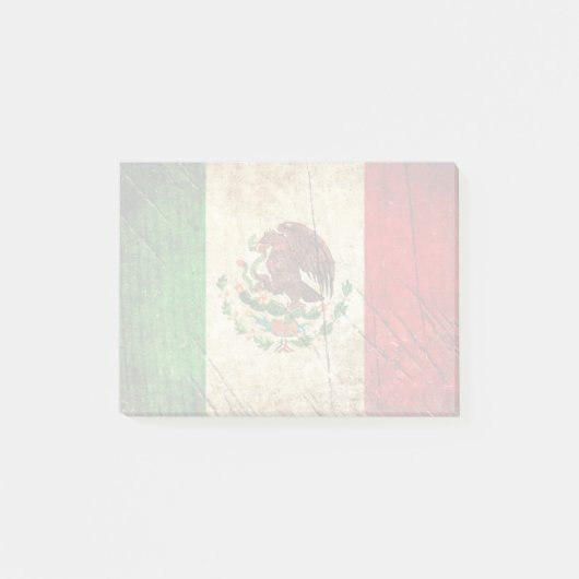 Beunruhigte Landesflaggen | Mexiko Post-it Klebezettel (Vorderseite)