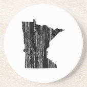 Beunruhigte Minnesota-Staats-Kontur Untersetzer (Vorne)