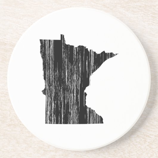 Beunruhigte Minnesota-Staats-Kontur Untersetzer (Vorne)