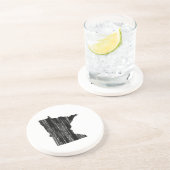 Beunruhigte Minnesota-Staats-Kontur Untersetzer (Seite)