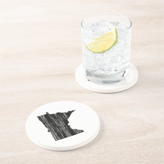 Beunruhigte Minnesota-Staats-Kontur Untersetzer (Seite)