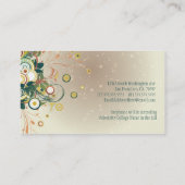 Beunruhigte Namenskarte des dunklen aquamarinen (Rückseite)