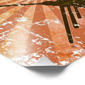 Beunruhigte Nazca Peru Hummingbird Retro Sunset Fotodruck (Ecke)