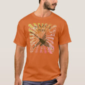 Beunruhigte Nazca Peru Hummingbird Retro Sunset T-Shirt (Vorderseite)