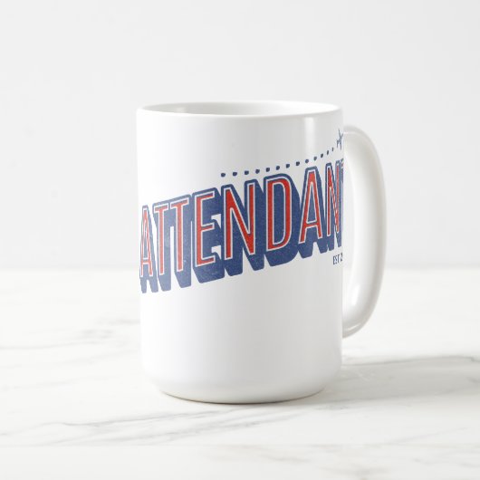 Beunruhigte neue Flugbegleitung Tasse (VorderseiteRechts)